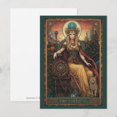The Empress (Freyja) Tarot Art Flat Thank You Card Dankeskarte (Vorne/Hinten)