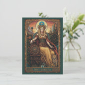 The Empress (Freyja) Tarot Art Flat Thank You Card Dankeskarte (Stehend Vorderseite)