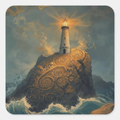 The Enchanted Clifflight Quadratischer Aufkleber (Vorderseite)