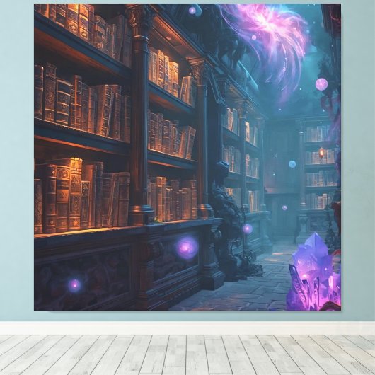 The Enchanted Library Leinwanddruck (Insitu (Holzboden))