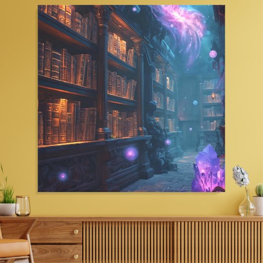 The Enchanted Library Leinwanddruck (Insitu (Wohnzimmer))