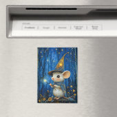 The Enchanted Magician Mouse Fantasy Art Magnet (In Situ (Geschirrspüler))