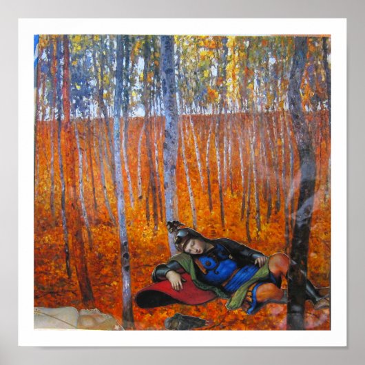 The Enchanted Woods - A Faerie tale - collage art Poster (Vorne)