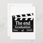 The End Abschluss 2025 Cinema Graduate Ankündigungspostkarte (Vorne/Hinten)