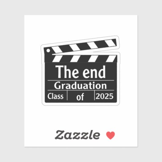 The End Abschluss 2025 Cinema Graduate Aufkleber (Blatt)