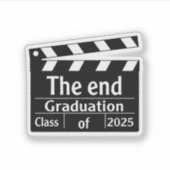 The End Abschluss 2025 Cinema Graduate Aufkleber (Vorderseite)