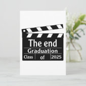 The End Abschluss 2025 Cinema Graduate Einladung (Stehend Vorderseite)