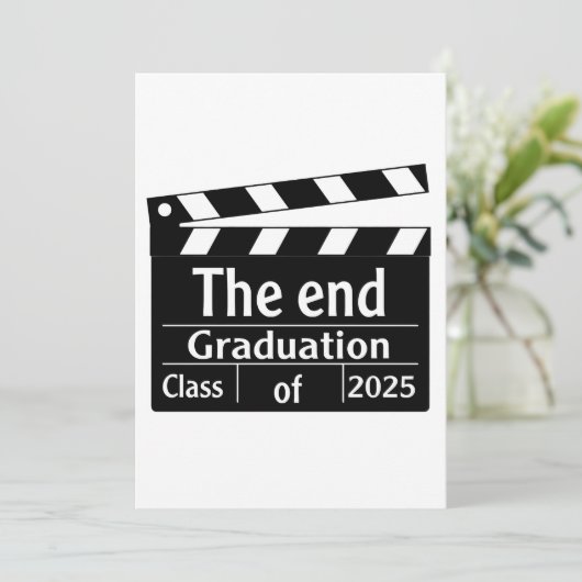 The End Abschluss 2025 Cinema Graduate Einladung (Stehend Vorderseite)