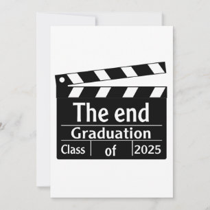 The End Abschluss 2025 Cinema Graduate Feiertagskarte