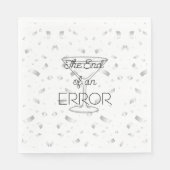 The End of an Error Martini Divorce Party Serviette (Vorderseite)