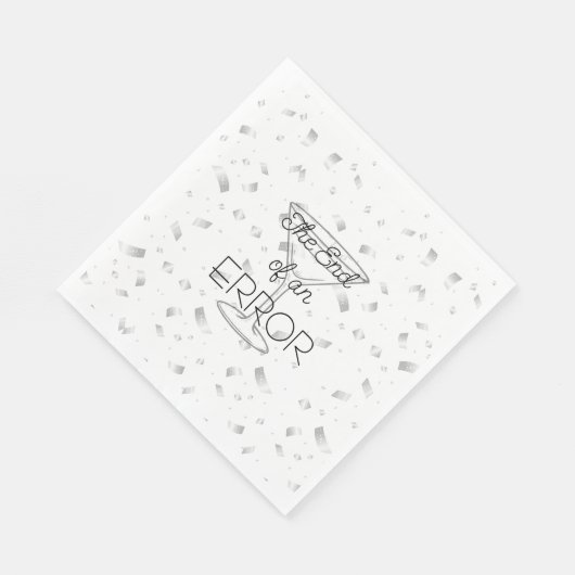 The End of an Error Martini Divorce Party Serviette (Ecke)