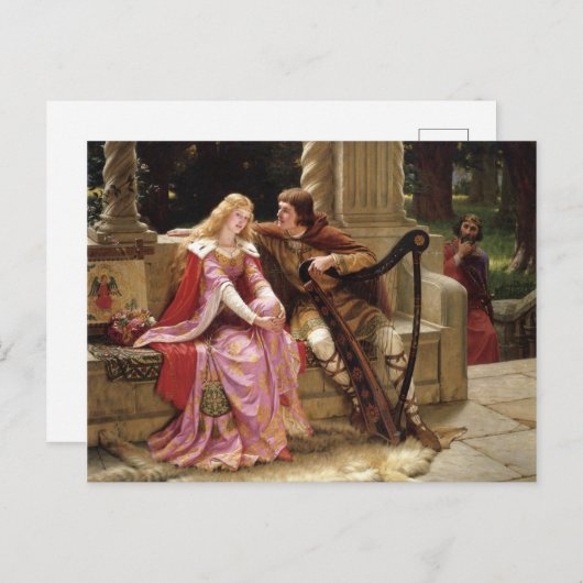 The End of the Song von Edmund Leighton, c. 1902 Postkarte (Vorne/Hinten)