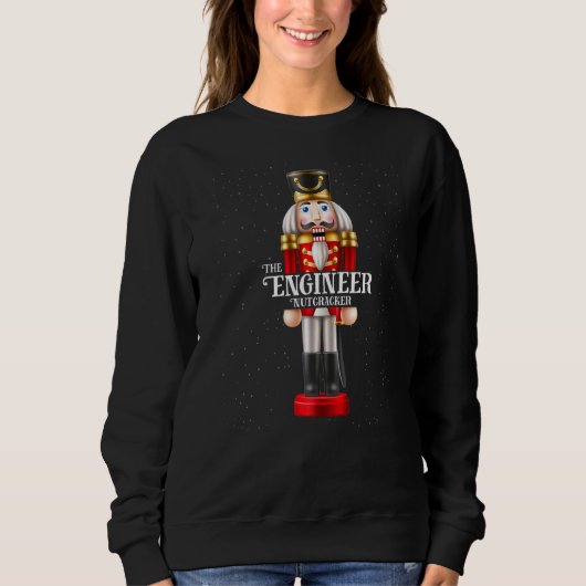 The Engineer Nutcracker Family passt Weihnachten Sweatshirt (Vorderseite)