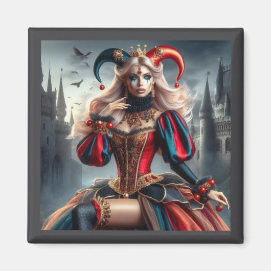 "The Enigmatic Jester Queen - Magnet Art" (Vorne)