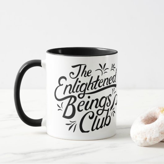 The Enlighed Beings Club Funny Tasse (Mit Donut)