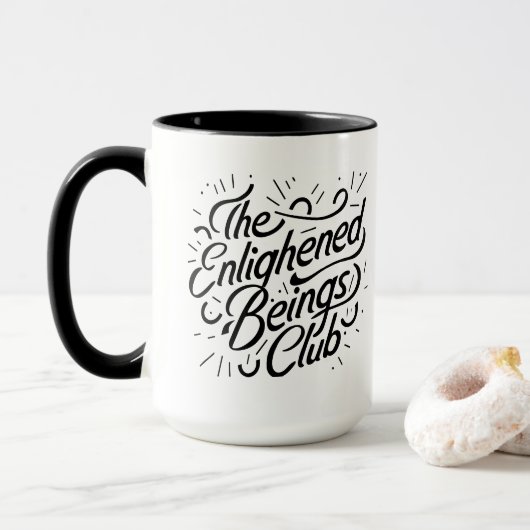 The Enlighed Beings Club Funny Tasse (Mit Donut)