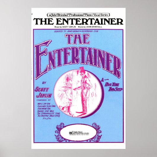The Entertainer von Scott Joplin Poster (Vorne)