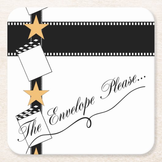 "The Envelope Bitte" Oscar-Party Rechteckiger Pappuntersetzer (Vorderseite)