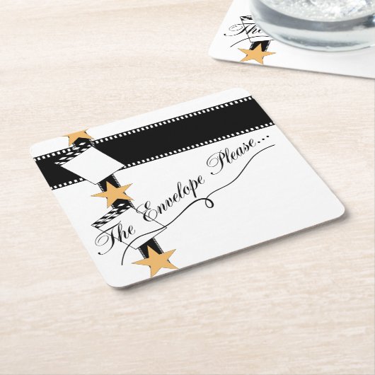 "The Envelope Bitte" Oscar Party Square Paper Coa Rechteckiger Pappuntersetzer (angewinkelt)