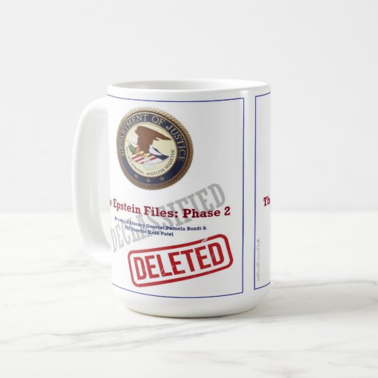 The Epstein Files Phase 2 Mug Kaffeetasse (Vorderseite Links)