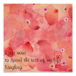 The Erholung of My Life Laughing 20" x 20", Poster