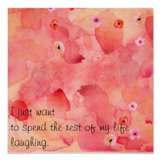 The Erholung of My Life Laughing 20" x 20", Poster (Vorderseite)