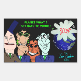 The Erica Crooks Show: Planet? Get back to work! Rechteckiger Aufkleber