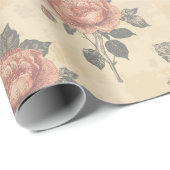 The essence of blooming grace pattern geschenkpapier (Rolleneckpunkt)