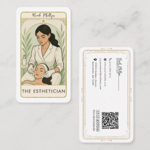 The Esthetician Skin Care Tarot Social Media QR Visitenkarte