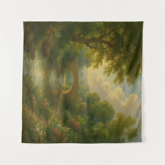 The Eternal Arch: Romantic Twilight Over the River Wandteppich (Vorderseite (Horizontal))