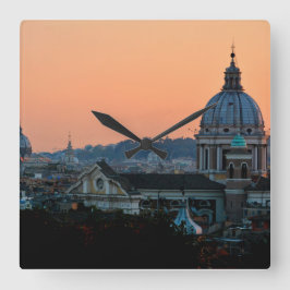 The Eternal Beauty of Rome Quadratische Wanduhr
