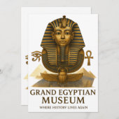 The Eternal Legacy – Grand Egyptian Museum Opening Einladung (Vorne/Hinten)