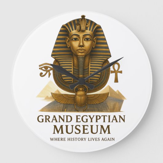 The Eternal Legacy – Grand Egyptian Museum Opening Große Wanduhr (Vorderseite)