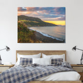 The Evening Glow of Greystones Coast Leinwanddruck (Insitu (Schlafzimmer))