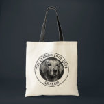 The Evening Loop Club Custom Dog Photo Tote Bag Tragetasche<br><div class="desc">This custom tote bag is part of our "The Evening Loop Club" Collection for new or seasoned pet owners who love to walk their dogs in the evening - maybe even together with other neighborhood pet owners. Personalize this circular design with your dog's photo, and name - feels like a...</div>