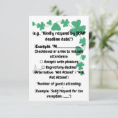 "The Evergreen Elegance" RSVP Karte (Stehend Vorderseite)