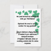 "The Evergreen Elegance" RSVP Karte (Rückseite)