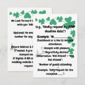 "The Evergreen Elegance" RSVP Karte (Vorne/Hinten)