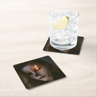 the evil one Halloween Paper Coaster Rechteckiger Pappuntersetzer