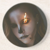 The evil one Halloween Sandstone Coaster Getränkeuntersetzer (Vorne)