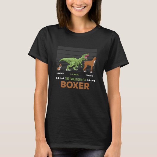 The Evolution of a Boxer or Evolution of Dogs T-Shirt (Vorderseite)