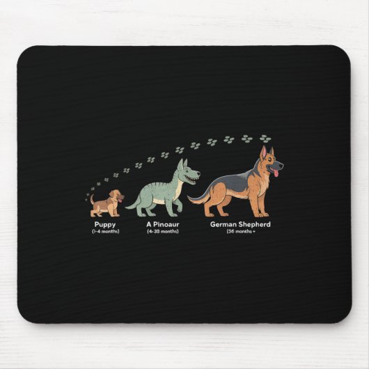 The Evolution Of A German Shepherd - Dog Owner Pet Mousepad (Vorne)