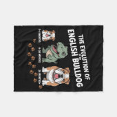 The Evolution Of An English Bulldog Funny  Fleecedecke (Vorderseite (Horizontal))