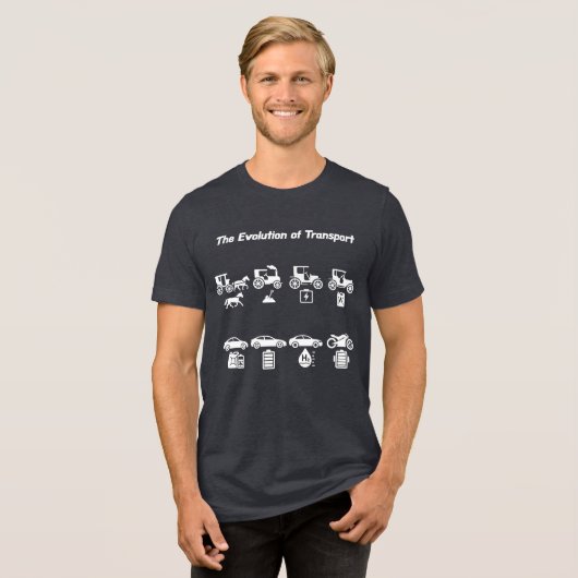 The Evolution of Transport Tri-Blend Shirt (Vorderseite voll)