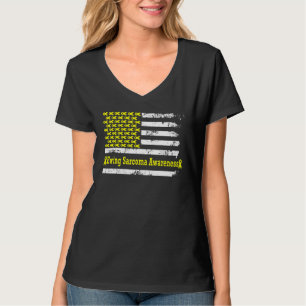 The Ewing Sarcomess Awareness USA Flag American Ye T-Shirt