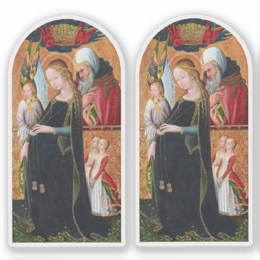 The Expectant Madonna with Saint Joseph 2-UP Aufkleber (Vorderseite)
