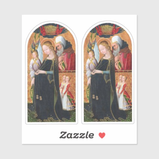 The Expectant Madonna with Saint Joseph 2-UP Aufkleber (Blatt)