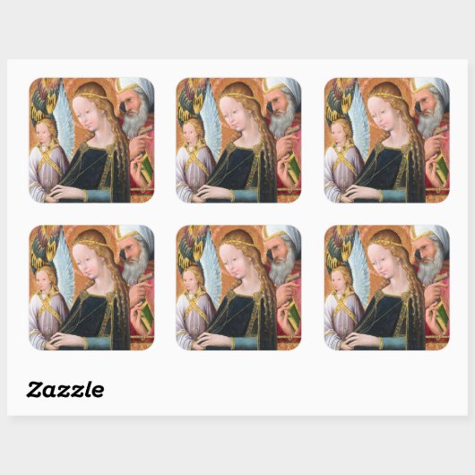 The Expectant Madonna with Saint Joseph Quadratischer Aufkleber (Blatt)