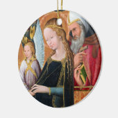 The Expectant Madonna with Saint Joseph Round Keramik Ornament (Links)