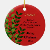 The Expectant Madonna with Saint Joseph Round Keramik Ornament (Hinten)